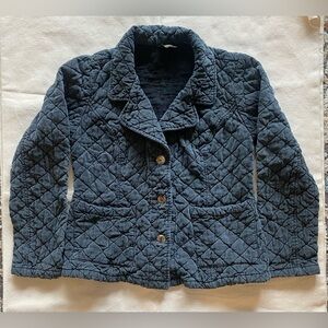 Zona Clothes Vintage Faded Black Quilted Jacket Casual Chic Cotton Women’s Small